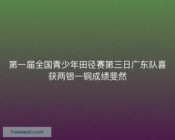 第一届全国青少年田径赛第三日广东队喜获两银一铜成绩斐然