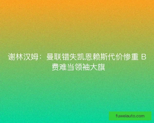谢林汉姆：曼联错失凯恩赖斯代价惨重 B 费难当领袖大旗